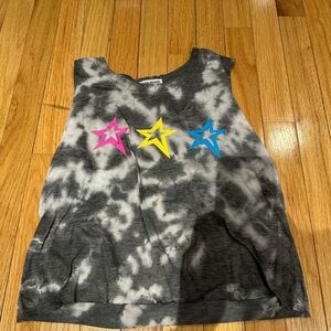 Firehouse Girls Grey Tie Diy Tank Top Size OS